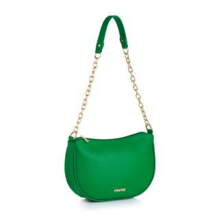Bright green textured handbag