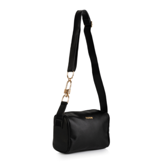 Black handbag with Metal zip closure
