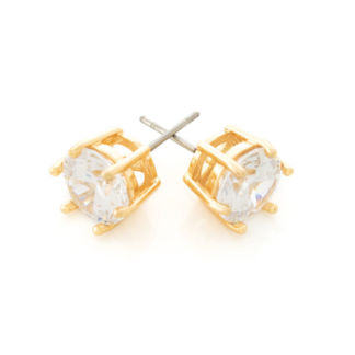 24ct gold plated earrings. CZ crystal.