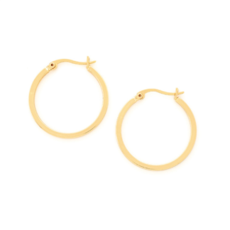 24ct gold plated french clip hoop earrings
