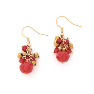 24ct gold plated hook earrings. Siam & gold aurum.