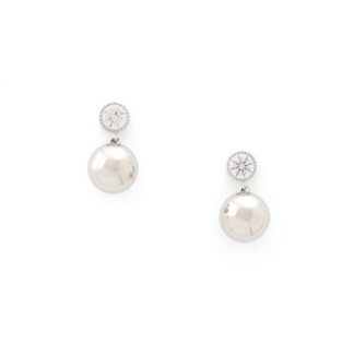 Rhodium plated earrings