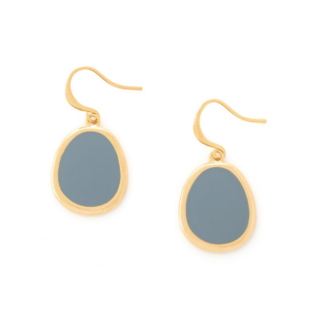 24ct gold plated earrings. Blue epoxy