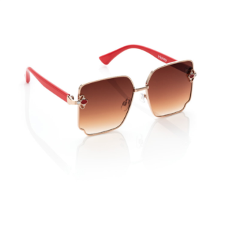 Gold plated. Red Polycarbonate. Brown gradient.