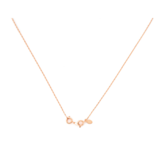 Rose gold plated double clasp closure necklace