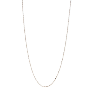 Rhodium plated twisted-leaf necklace