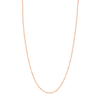 Rose gold plated twisted-leaf necklace