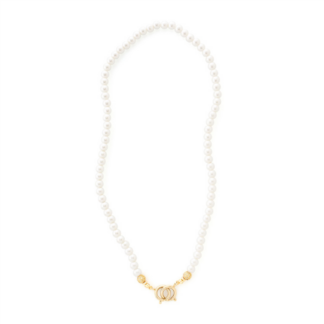 White glass pearl necklace