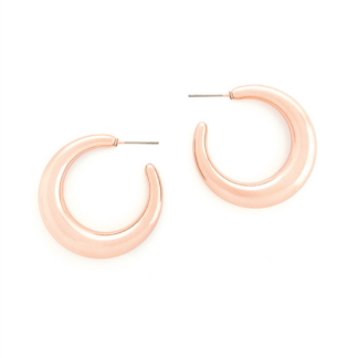 Rose gold plated hoop earring