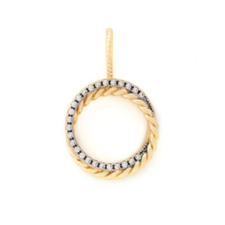 24ct gold & rhodium plated pendant